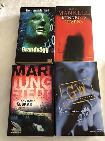 Deckare av Mankell, GW Persson och Mari Jungstedt