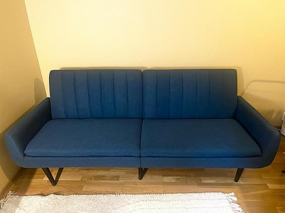 Jysk bäddsoffa blå tyg