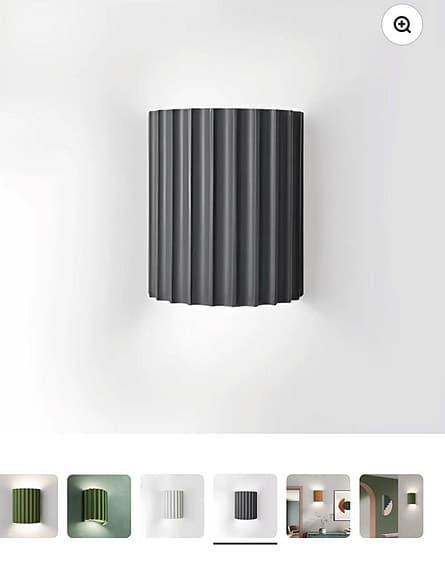 Randig LED-Vägglampa i Konstharts