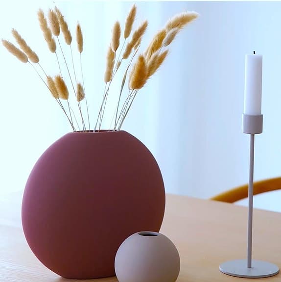 Set vaser COOEE Design, Pastille & Ball, plommon & grå