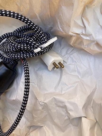 Taklampa, NUD collection, stor glödlampa tygsladd