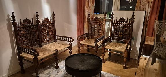 unik möbler 2 en sits och en 2 sits fåtölj