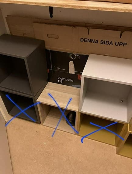 ikea Eket sängbord hyllor