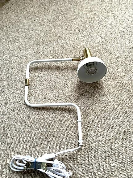 Vägglampa Ray vit/mässing