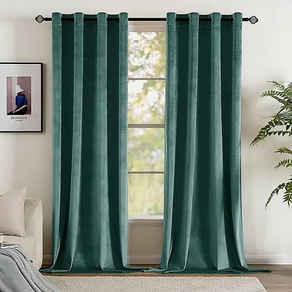 Mörkläggande Gardiner i Sammet, (Pack-2) (140 * 300 cm)