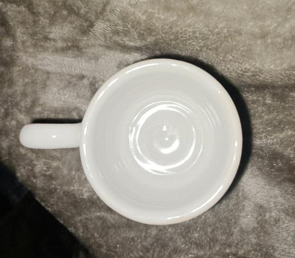 Vintage av majolikakeramisk mugg