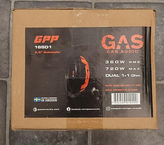 LJUDPAKET FÖR BIL GAS