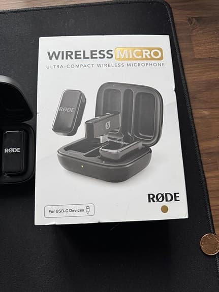 RØDE Wireless Micro, trådlöst USB-C-mikrofonsystem, svart