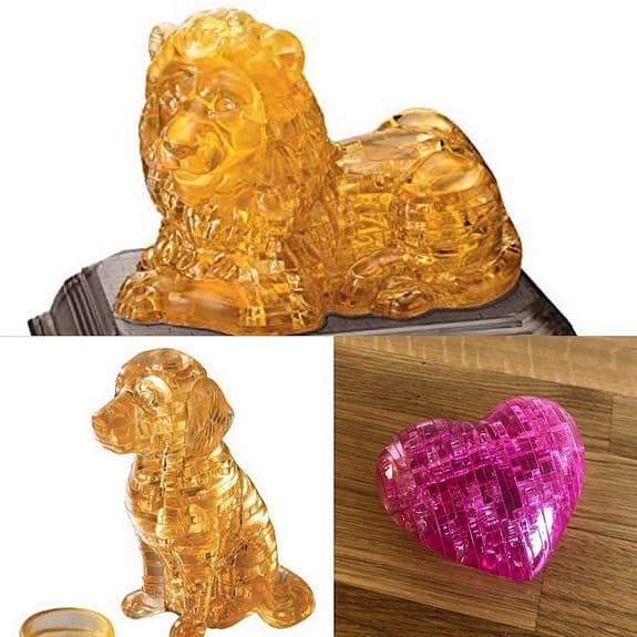 Pussel Crystal Puzzle Lejon Hund Hjärta
