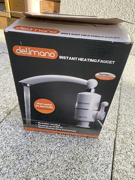 Elektrisk blandare för varm vatten  på 5 sec.