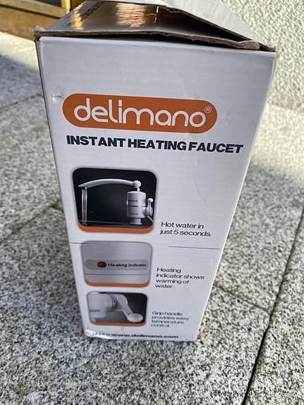 Elektrisk blandare för varm vatten  på 5 sec.