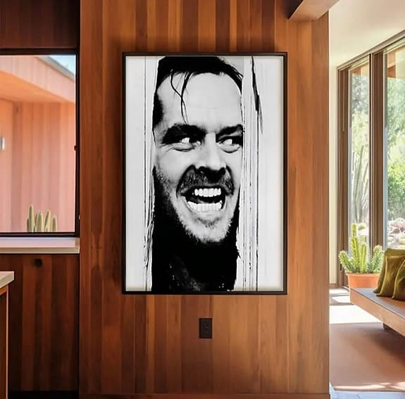 Tavla The shining. Inramad.