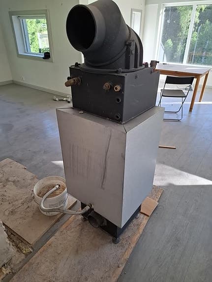 Vattenmantlad Kamin