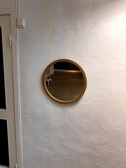 2 st speglar - Runda med träram