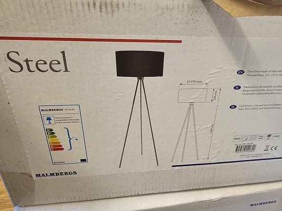 Golvlampa Steel - obruten förpackning