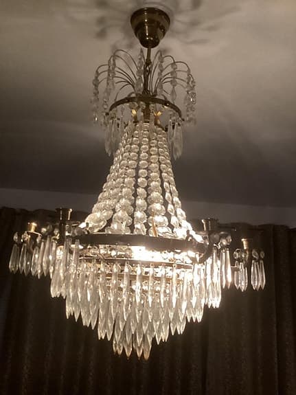 äkta kristallkrona 6 ljus