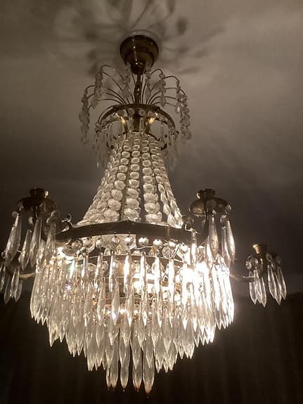 äkta kristallkrona 6 ljus