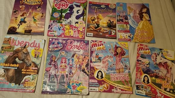 Tidningar:Tingeling, My Little Pony, Barbie, Mia and Me,