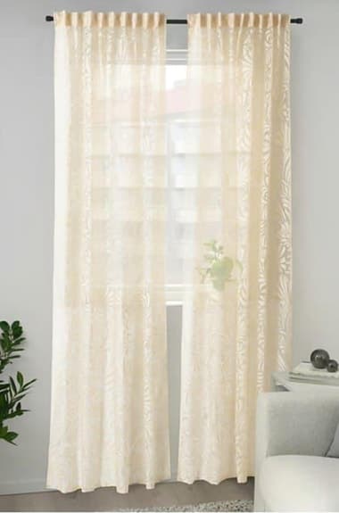 Nya gardiner i förpackning från IKEA Skärefly 1-3par
