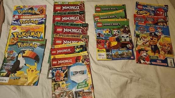 18st: Ninjago, MineCraft, Pokémon, Spindelmannen, Paw Patro