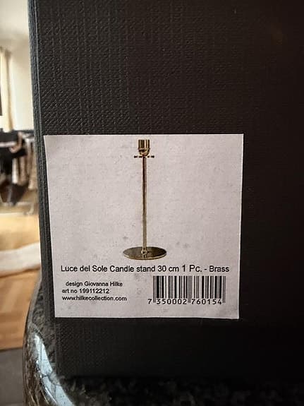 3st Hilke Luce del Sole 30cm ljusstake mässing