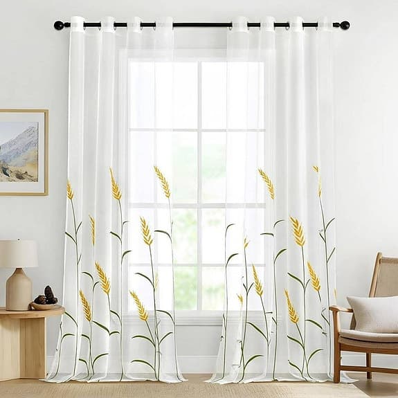 Gardiner Med Elegant Broderi (Pack-2) (140 x 260 cm)