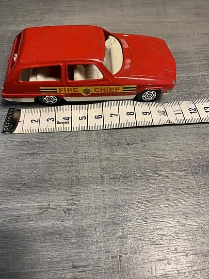 Leksaksbil Fire Chief från 1970 talet