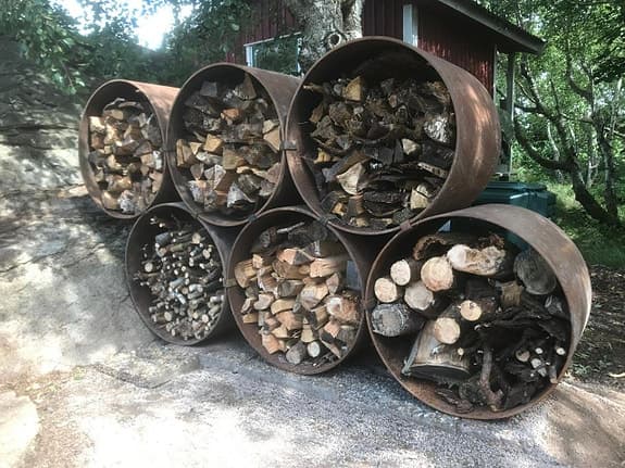 Stålrör Planteringsram Vedvägg