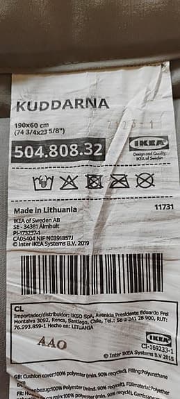 Ikea KUDDARNA, dyna till solsäng