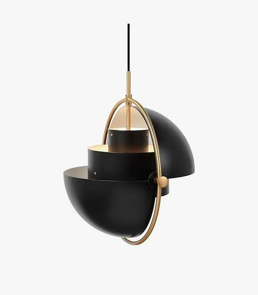 Gubi Multi-Lite pendel 36cm svart/ mässing