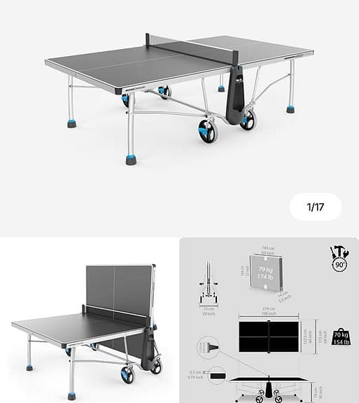 Bordtennis inom- & utomhus
