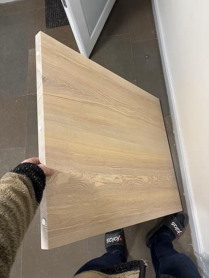 Skrivbord höj- och sänkbart Massiv Ask