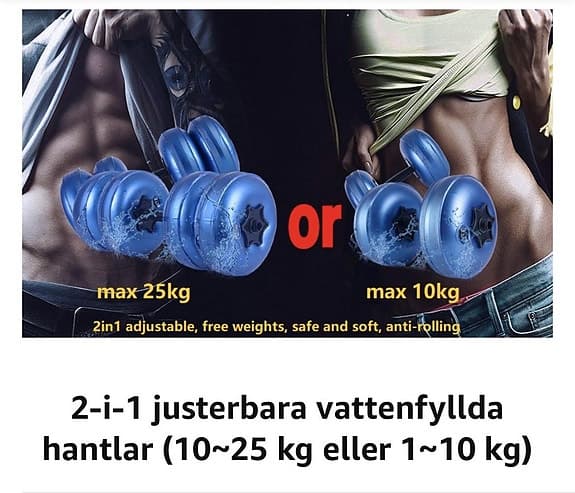 Vattenfyllda hantlar