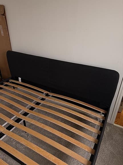 IKEA Slattum Sängram svart 180x200 cm