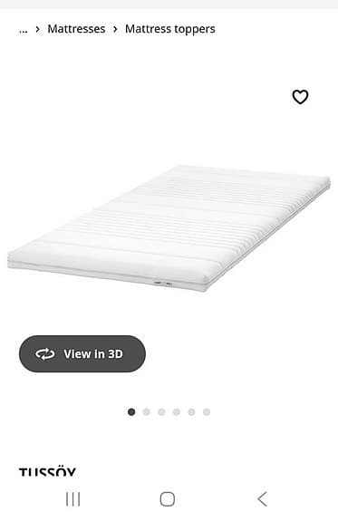 IKEA bäddmadrass TUSSÖY Mattress pad, white, 90x200cm