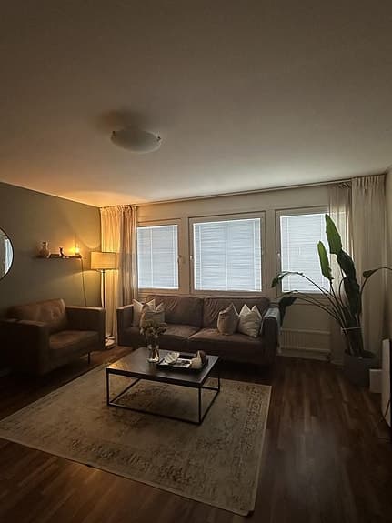 soffa Texas mörkbrun (3 sits) + fåtölj