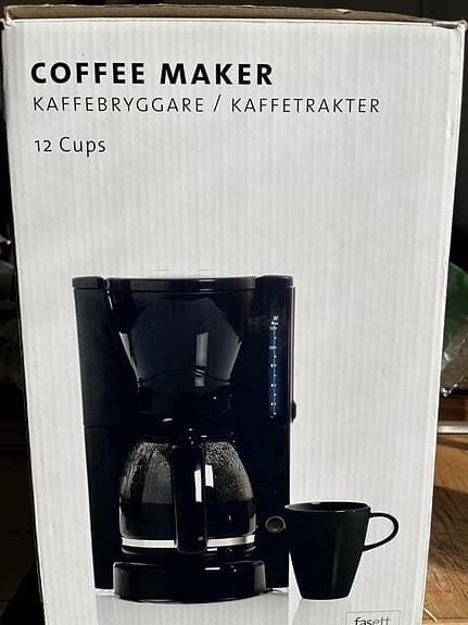 Kaffebryggare 12 koppar oanvänd