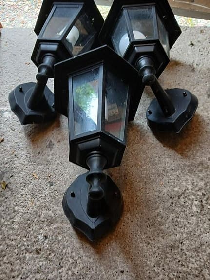 3 st utvändigt armatur belysning
