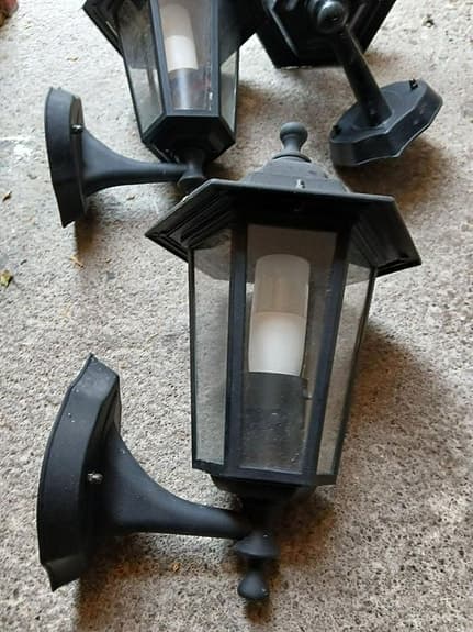 3 st utvändigt armatur belysning