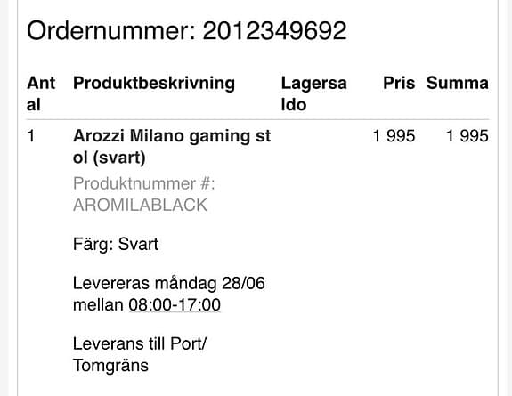 Arozzi gamingstol