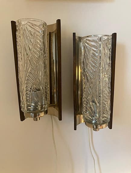 Vägglampor 50/1960-tal  2st