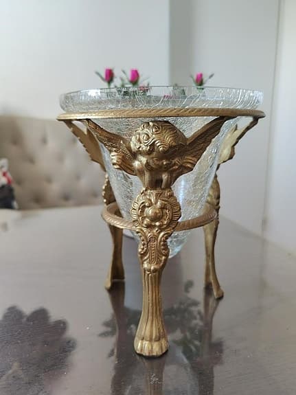 Vacker och unik vas i glas vintage