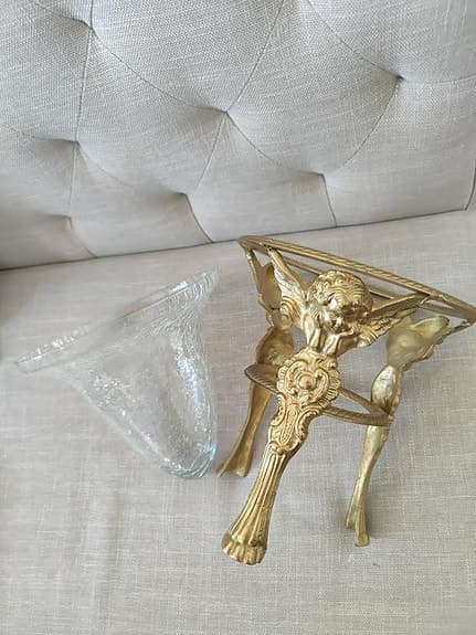 Vacker och unik vas i glas vintage