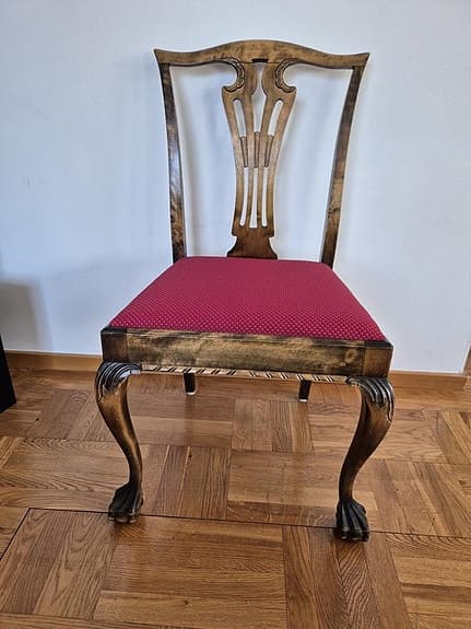 Stolar 4 st i Chippendale-stil