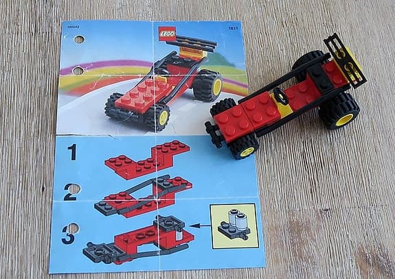 Lego 4 småbilar. Vintage från 1990, 1991 och 2000