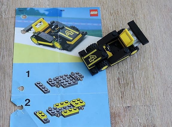 Lego 4 småbilar. Vintage från 1990, 1991 och 2000