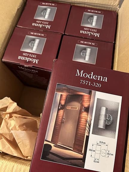 5 st NYA Utelampa Modena Konstsmide Gnosjö, Galvaniserade NYA