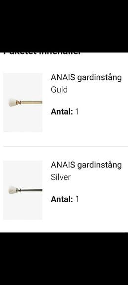 Gardinstång från