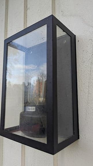 Utomhusbelysning Loke i svart ram och glas