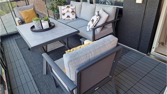 Brafab Samvaro Soffgrupp Utemöbler Loungesoffa m. Bord